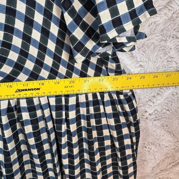 Ava & Viv Dress Womens Plus Size 2X Flutter Short Sleeve Tiered BLUE Gingham NWT - Picture 11 of 14